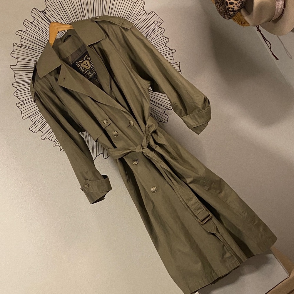 Ann Kein Rainwear Classic Trench Coat Size 10